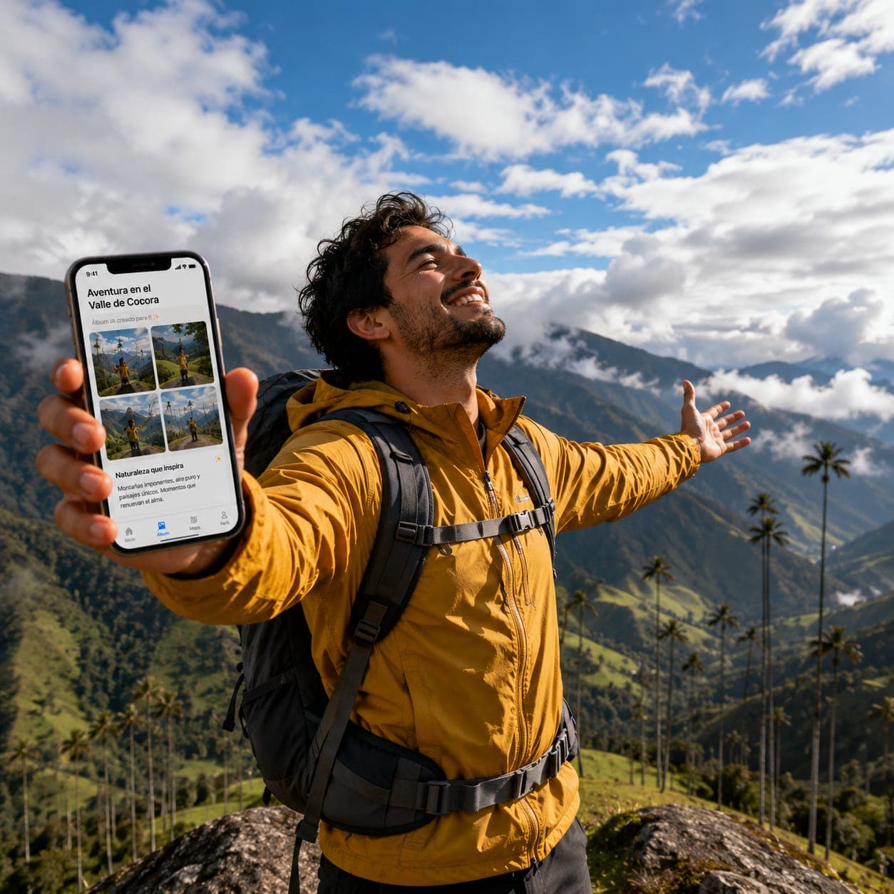 Aventura en Valle del Cocora con album NFC